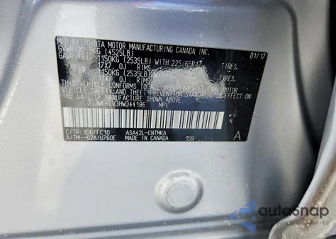 2017 Toyota Rav4 Xle z USA, uszkodzony, nr VIN 2T3WFREV3HW344186